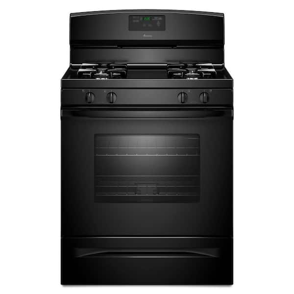 Amana 5.0 cu. ft. Gas Range with Self-Cleaning Oven in Black