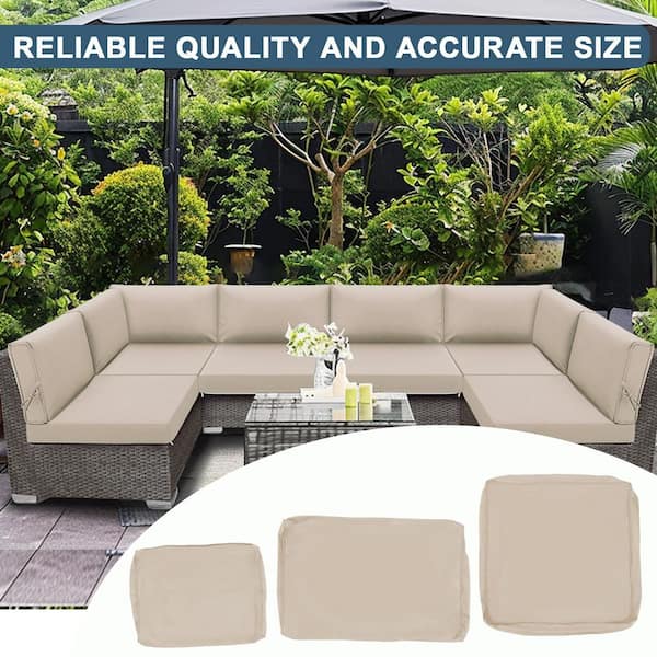 Unbranded 102.4 x 14.96 Cushion Cover Deep Seat Outdoor Combination Sofa Replacement Core Beige Cushion