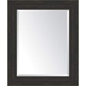 Medium Rectangle Black Beveled Glass Casual Mirror (30 in. H x 36 in. W)