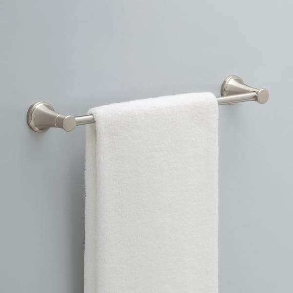 Casara 18 in. Wall Mount Towel Bar Bath Hardware Accessory in Brushed Nickel