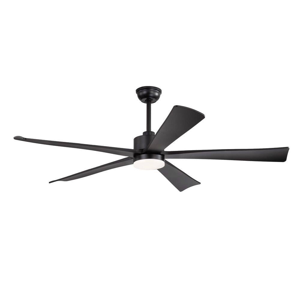 65 in. Indoor/Outdoor Black Ceiling Fan with Light Remote/APP Reversible Quiet DC Motor 6 Speed Downrod for Living room price history on PriceWatchPro