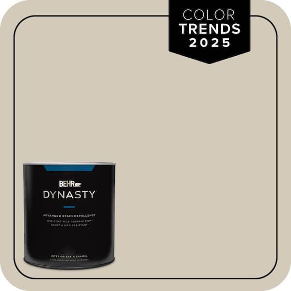 BEHR DYNASTY 1 qt. Designer Collection #DC-010 Even Better Beige Satin Enamel Interior Stain-Blocking Paint & Primer