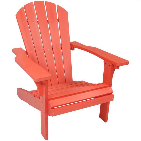 Sunnydaze All-Weather Salmon Patio Plastic Adirondack Chair