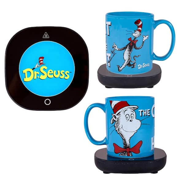 Uncanny Brands Dr. Seuss Cat in the Hat Blue Single-Cup Coffee Mug with Mug Warmer for your Coffee Maker