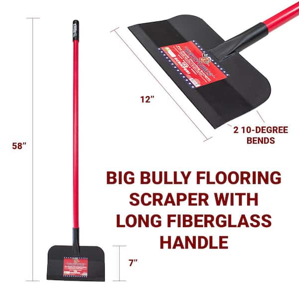 Big Bully Flooring Scraper with Long Fiberglass Handle - Bully Tools, Inc.