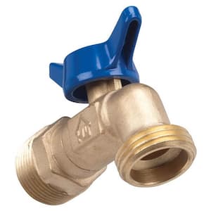 3/4 in. MIP and 1/2 in. FIP x 3/4 in. MHT Quarter Turn Brass Compact Hose Bibb Valve