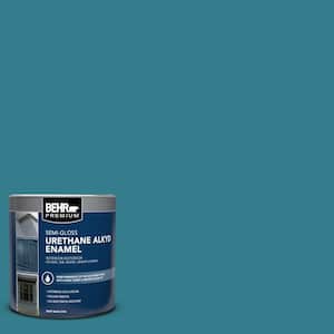 1 qt. Home Decorators Collection #HDC-CL-27 Calypso Blue Semi-Gloss Enamel Urethane Alkyd Interior/Exterior Paint