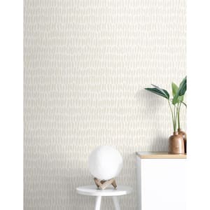 Oat Milk Brushwork Nonwoven Paper Non-Pasted Wallpaper Roll (Covers 57.5 sq. ft.)