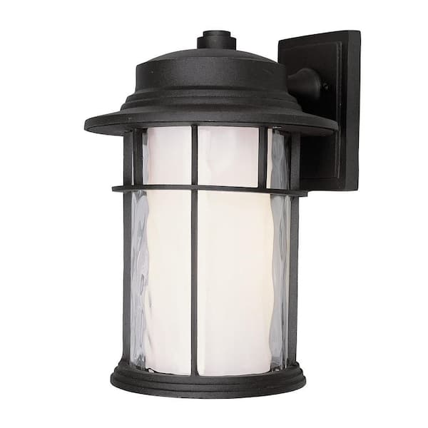 Bel Air Lighting Stewart 1-Light Black Outdoor Incandescent Wall Lantern
