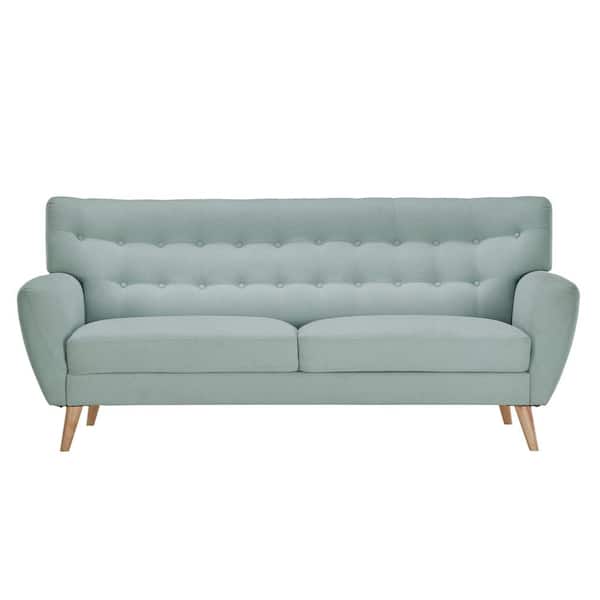 HomeSullivan Fletcher Soft Blue Linen Sofa
