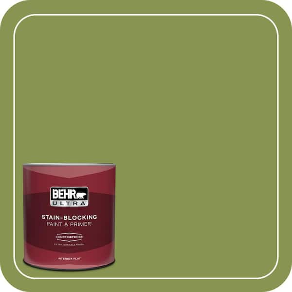 BEHR ULTRA 1 qt. #M350-6 Frog Extra Durable Flat Interior Paint & Primer