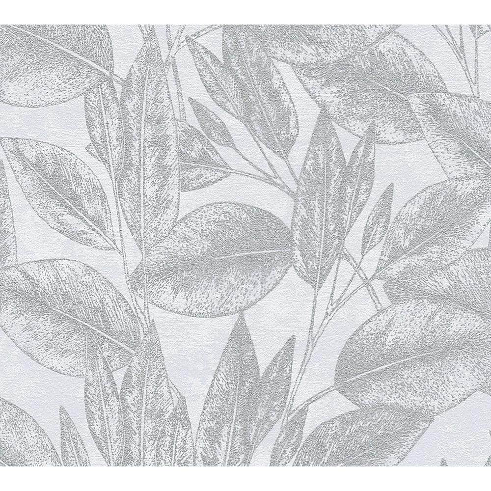 Advantage Suki Silver Leaves Wallpaper 4035-37836-2 - The Home Depot