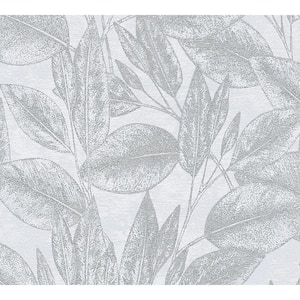 Suki Silver Leaves Wallpaper Sample