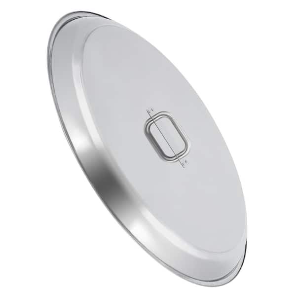 20 in. Outdoor Round Stainless Steel Fire Pit Lid Cover with Handle