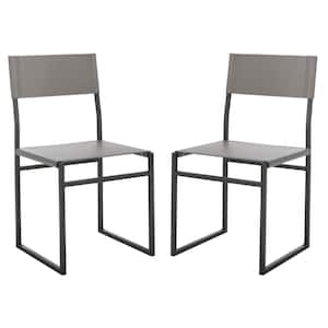 Layne Gray/Black 18 in. Iron Dining Chair (Set of 2)