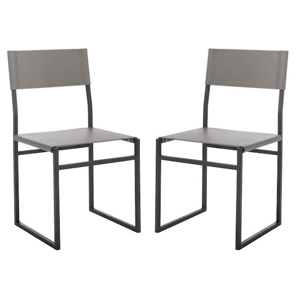Layne Gray/Black 18 in. Iron Dining Chair (Set of 2)