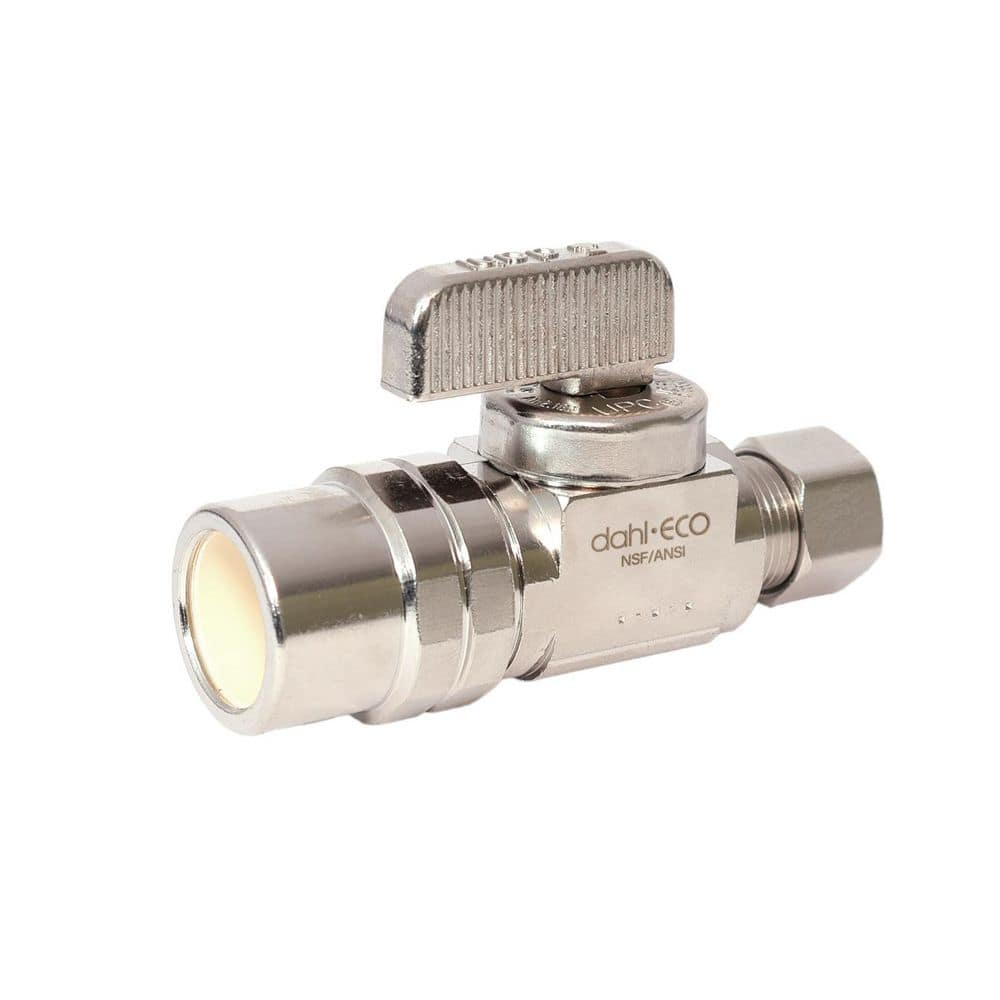 DAHL 1/2 in. CPVC Inlet x 3/8 in. Compression Outlet 1/4-Turn Straight ...