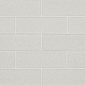 Frosted Icicle Glass 3 in. x 9 in. Glossy Glass Subway Wall Tile (3.8 sq. ft./Case)