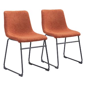 Smart Burnt 100% Polyurethane Dining Chair Set - (Set of 2)