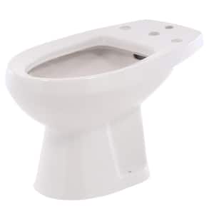 Cadet Round Bidet in White for Deck Mounted Fitting