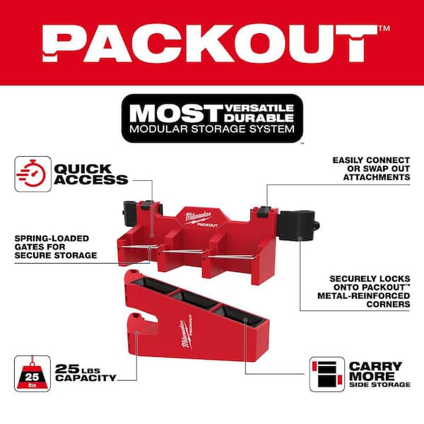 PACKOUT Long Tool Holder Tool Box Rack Attachment