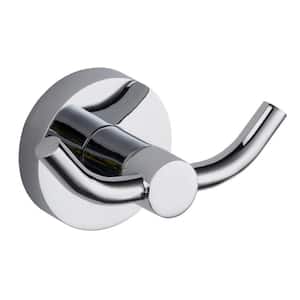 No Drilling Required Klaam Double Robe Hook in Chrome 