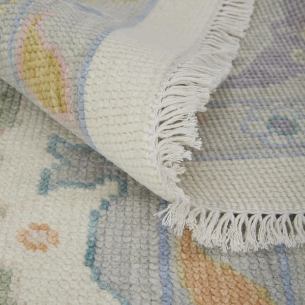 Gray, Ivory, Orange Floral 2 ft. x 3 ft. Area Rug