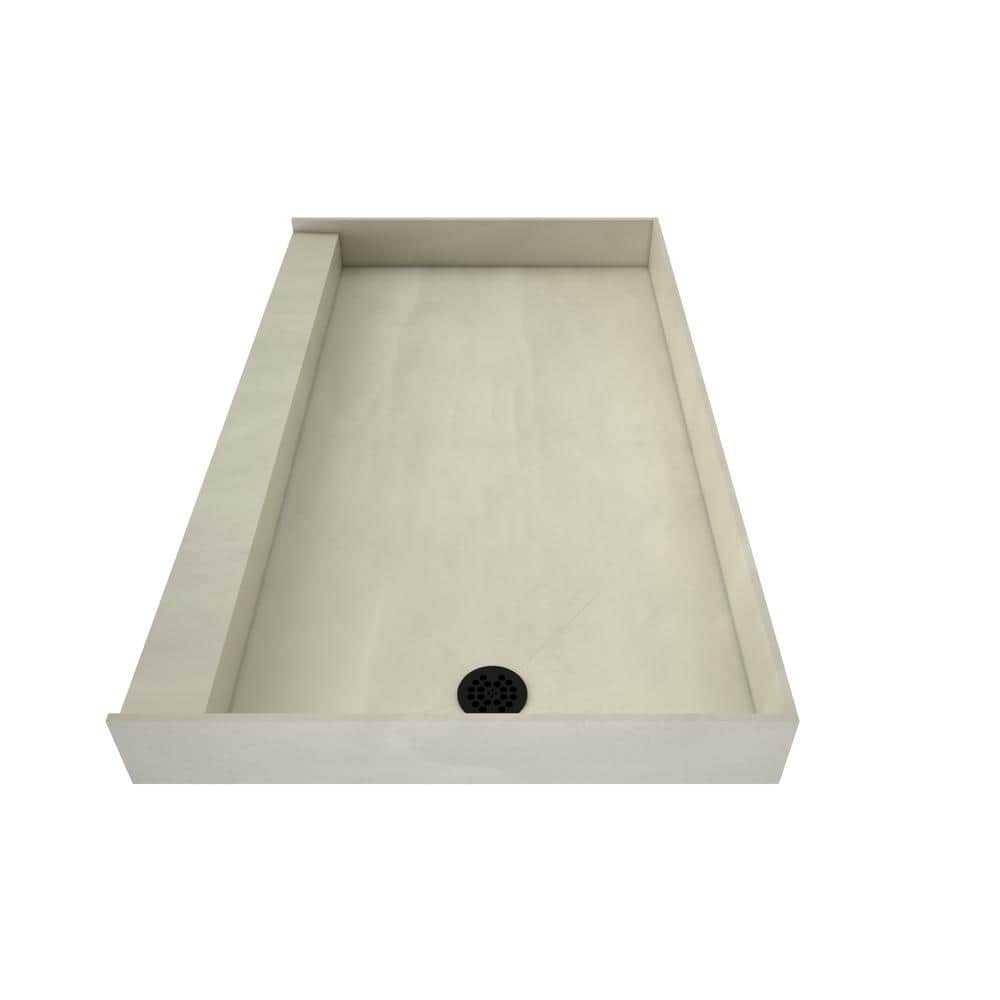 Matte Black 48" x 36" Rectangular Shower Base with Drain