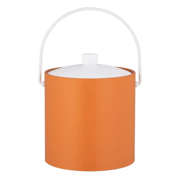 Kraftware RAINBOW 3 qt. Spice Orange Ice Bucket with Acrylic Cover