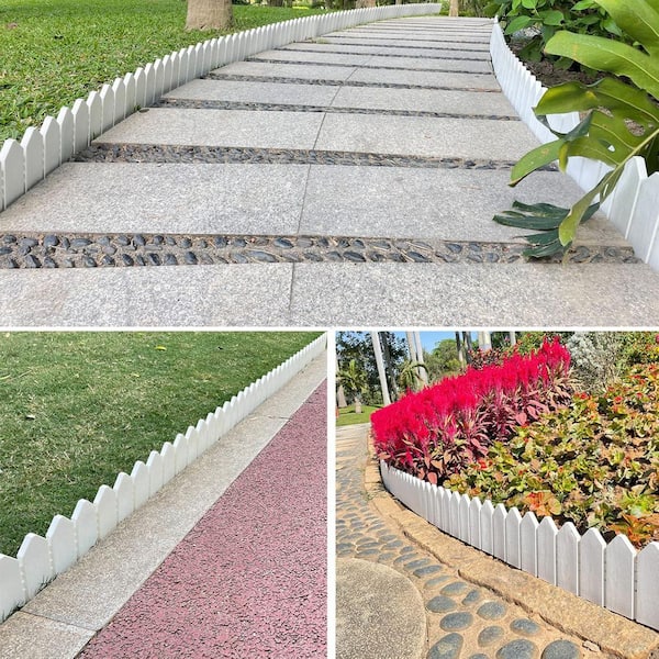 SenQWFa 14 ft. x 6.7 in. White Decorative Double-Sided Plastic