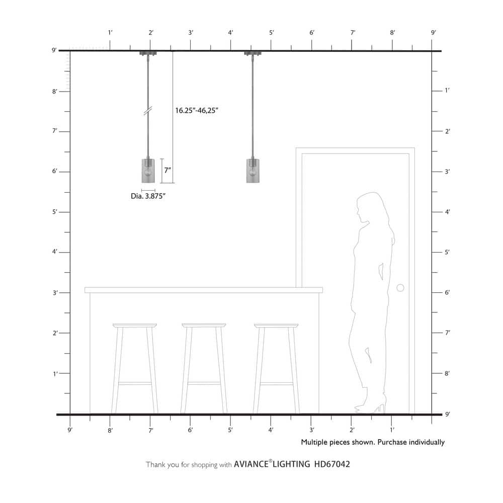 Zurich Brushed Nickel 1-Light Pendant with Clear Glass