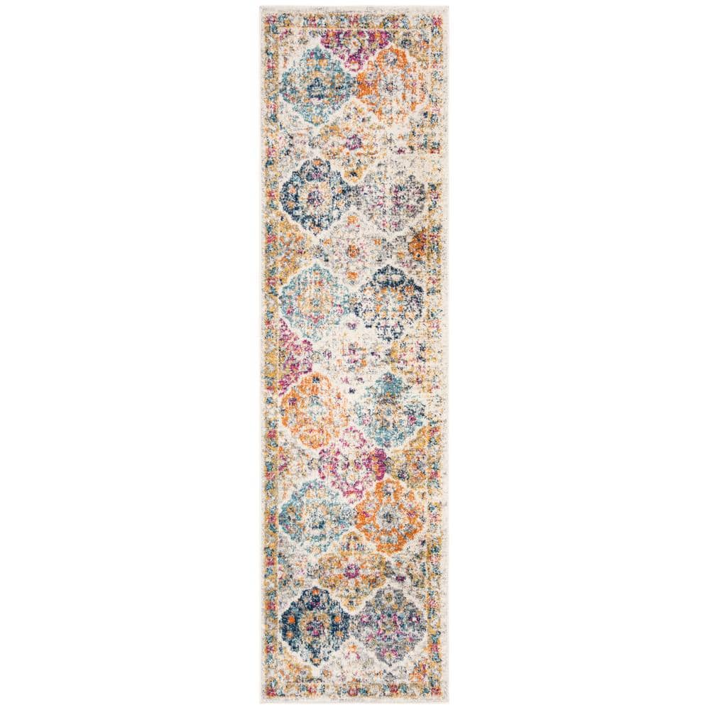 Safavieh Madison Judith Distressed Area Rug White/Royal Blue 12' x 15