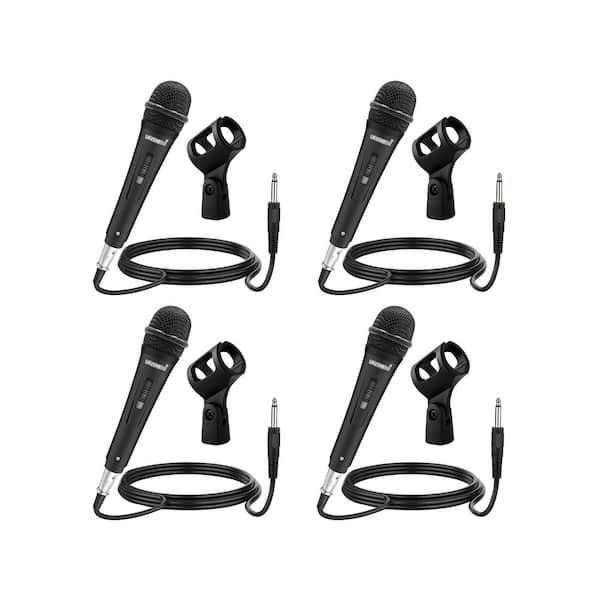Type No. 5 Black Dynamic Vocal Handheld Microphone with ON Off Switch/16 ft. Detachable Cable (4-Pack)