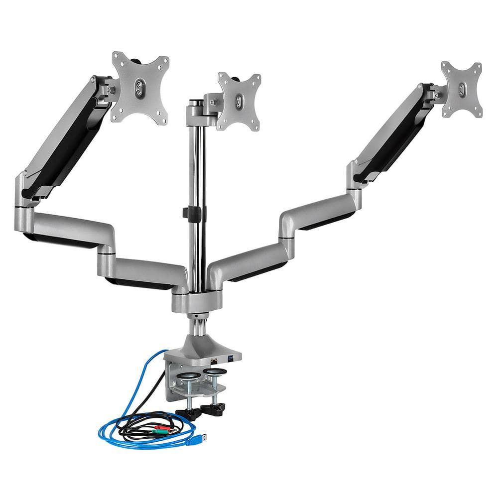 Clamp-On Triple Monitor Mount