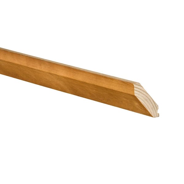 Home Decorators Collection 96 in. W x 1.875 in. D x 2.625 in. H Solid Wood Kitchen Cabinet Angle Crown Molding in Cinnamon