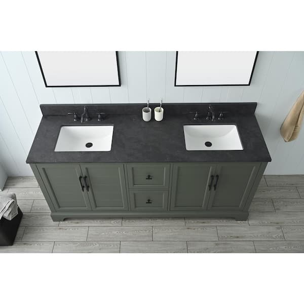 Vanity Art Chambery 72 in. W x 22 in. D x 34.5 in. H Double Sink