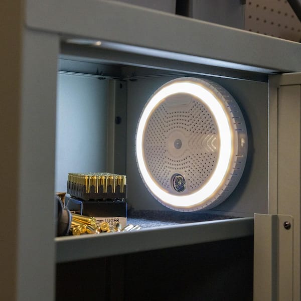 2-in-1 LED Light Rechargeable Dehumidifier with Motion Sensor in White