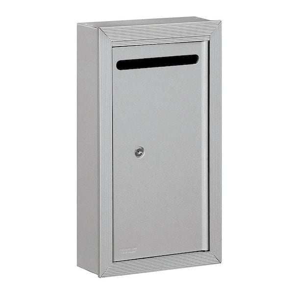 Salsbury Industries 2260 Series Aluminum Slim Surface-Mounted Private Letter Box with Commercial Lock
