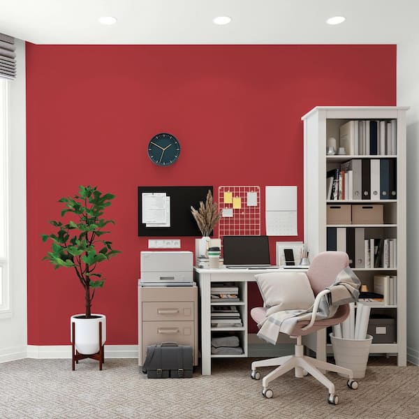 Glidden Premium 1 gal. PPG1187-7 Red Gumball Flat Interior Latex