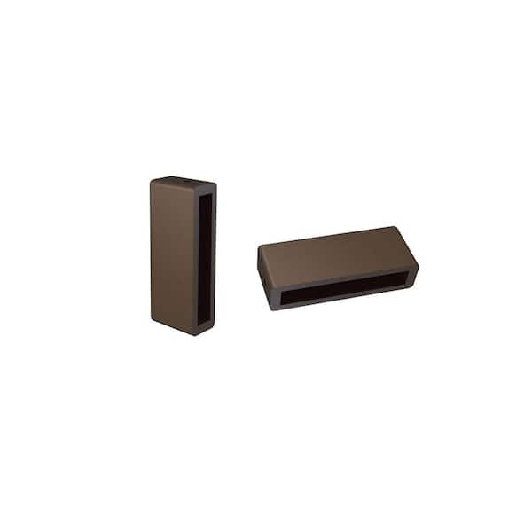 American Pro Decor Oil Rubbed Bronze Solid Steel End Caps for Mini Sliding Furniture Barn Door Rail