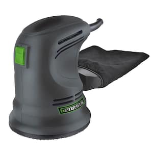 5 in. Random Orbit Sander with Rubberized Palm Grip, Hook-and-Loop System, Dust Bag and Sanding Disc Assortment