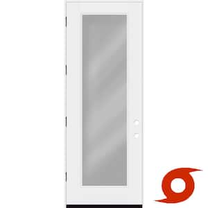 Palisade 36 in. x 96 in. FullLite Clear Impact Glass RHOS Primed Fiberglass Prehung Front Door with 4-9/16 Frame