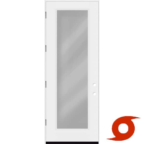 Steves & Sons Palisade 32 in. x 96 in. FullLite Clear Impact Glass RHOS Primed Fiberglass Prehung Front Door with 4-9/16 Frame