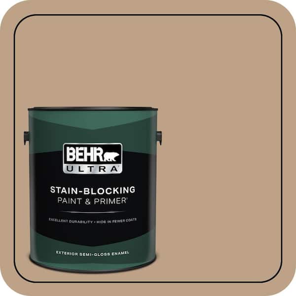 BEHR ULTRA 1 gal. #PPU4-05 Basketry Semi-Gloss Enamel Exterior Paint & Primer