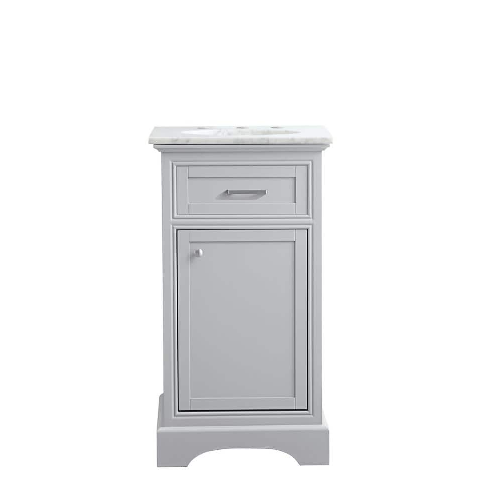 Timeless Home 19 in. W x 19 in. D x 35 in. H Single Bathroom Vanity in Ligh