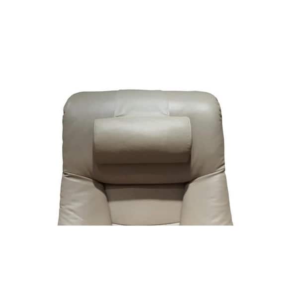 Mac Motion Oslo Collection Putty Gray Top Grain Leather Cervical Pillow