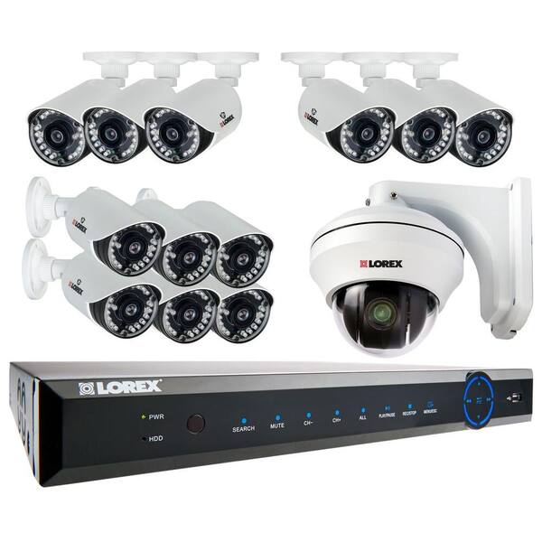 Lorex 16-Channel 960H Surveillance System with 2TB HDD, 12 900 TVL Cameras and High Speed PTZ Security Camera