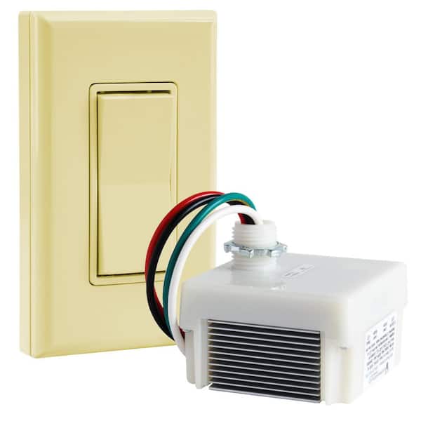 Battery-Free, Wireless Ivory Rocker Dimmer Switch Kit for Dimmable Lights Remote Switch Controls Phase Dimming Receiver