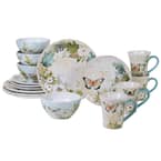 Nature Garden 16-Piece Seasonal Multicolored Earthenware Dinnerware Set (Service for 4)