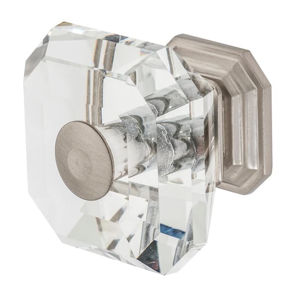 Wisdom Stone Clubhouse 1-5/16 in. Satin Nickel with Crystal Cabinet Knob